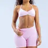 Sutiã Esportivo Cruzado com Gola Halter Estilo Novo Europeu e Americano Fitness Roupa Íntima Sem Costura Secagem Rápida Estilo Regata de Yoga