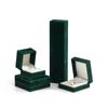 Joyero de encaje en ángulo recto con acabado bronceado, caja para anillos con luz LED, caja para empaquetar joyas, joyero de gamuza Phnom Penh con colgante.