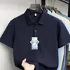 Camisa Polo Personalizada de Manga Corta con Logo Imprimible para Hombre, Algodón Puro, Nuevo Estilo de Verano, Casual de Negocios, Camiseta Holgada y Transpirable para Hombre