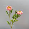 Flores de Loto Pequeñas de Tres Cabezas Mil Capas para Decoración de Bodas, Flores Artificiales Realistas de Seda, Directo del Fabricante, Arreglos Florales