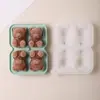 Molde para cubitos de hielo, charola para hielo de grado alimenticio, máquina de hielo tipo prensa, charola para cubitos de hielo para uso doméstico con tapa, caja de hielo de gran capacidad
