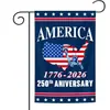 Bandera de Jardín Impresa por Ambos Lados del Día de la Independencia Americana 2026 Conmemorativa del 250 Aniversario Decoración Exterior Bandera para Patio Festivo