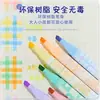 Marcador de tinta de duas cores de cabeça dupla, estilo treliça, marca-chave, conta de mão, caneta de pintura fluorescente especial não tóxica, atacado