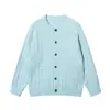 Popular Preguiçoso Caimento Solto Tendência Marca Gola Redonda Juventude Estilo Old Money Color-Block Tendência Marca Suéter Cardigan Masculino