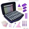 Kit de Herramientas para Pintura de Diamantes Caja Cuadrada Pequeña de 27 Celdas Bolsa de Almacenamiento Portátil Caja de Almacenamiento de Plástico de Gran Capacidad Bolsa para Cuentas