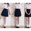 Uniforme JK de Alta Gama Auténtica Falda Plisada Estudiante Tradicional Falda de Otoño de Longitud Media Conjunto para la Parte Inferior del Cuerpo para Amigos en Tejido de Sarga