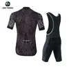 Xintown Estilo Ciclismo Verão Manga Curta Roupa de Ciclismo Nova Roupa de Ciclismo Calças Conjunto com Suspensório para Ciclismo de Verão
