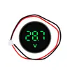 Voltímetro Digital DC 4-100V Pantalla LED Pantalla Digital Circular Voltímetro de Dos Cables Protección contra Conexión Inversa