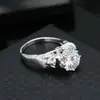 Regalo de Halloween Anillo de Diamante Accesorios Populares Transfronterizos Anillo para Mujer de Cobre Puro Fabricante Listo para Enviar Venta al por Mayor
