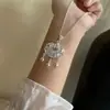 Colar Fechadura da Paz para Mulheres, Nicho Estilo Ins, Estilo Chinês, Estilo Étnico, Vazado, Pingente Popular de Fechadura da Longevidade Presente