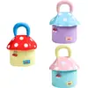 Bolsa de Presente Casa de Cogumelo Bolinhas Fofa Bolsa de Maquiagem de Mão Portátil Bolsa de Presente Menina Modelo Novo 2026