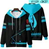 Nova Série Hatsune Miku Impressa em 3D Jaqueta Cardigan com Zíper Moletom com Capuz cosplay Periféricos de Animação