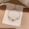 ¡Pulsera apilada de diamantes de colores! Pulsera de calabaza con circonita chapada en oro real, joyería de diseño niche estilo ins coreano para mujer