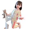 Conjunto casual de estilo coreano para niñas, ideal para primavera y otoño, con chaqueta tipo cárdigan y pantalón de estilo occidental.