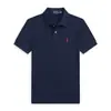 Camisa Polo para Hombre Transfronteriza Color Sólido Verano Bordada Ralph Lauren Manga Corta Casual con Bordado de Pequeño Caballo