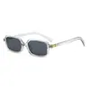 Gafas de Sol Rectangulares de Estilo Retro Simple con Diseño de Varillas Único, Versátiles para el Uso Diario y los Trayectos al Aire Libre
