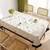 Toalha de Mesa Estilo Francês, Impermeável, à Prova de Óleo, Lavável, Retangular, Resistente ao Calor, Capa para Mesa de Jantar, Luxo Leve, Sensação de Alta Qualidade, Capa de Mesa de Café de PVC