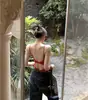 Verano Nuevo Estilo Chica Atractiva Tirante Hueco Belleza Almohadilla en el Pecho Camisola Ropa Interior Femenina Ropa Exterior Espalda Descubierta Sexy Estilo Coreano