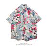 Camisa de manga curta de secagem rápida para homens e mulheres, casal, Tailândia, verão, nova camisa havaiana à beira-mar com meia manga