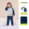 [Antiestático] Pijama Infantil Dudu Outono Conjunto de Roupa de Casa para Meninos Tops e Calças para Meninas Roupa de Outono para Bebê