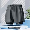 Traje de Baño Explosivo Transfronterizo Traje de Baño Deportivo Doble Capa para Hombre para Correr Deportes Fitness Anti-vergüenza Suelto de Playa Traje de Baño