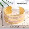 Pulsera Abierta Geométrica de Línea con Raya Horizontal de Acero Inoxidable Estilo Punk Pulsera Metálica Joyería al por Mayor