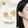 Aretes de Flor de Camelia de Lujo Ligero Estilo Francés con Microincrustaciones de Circonita, Versátiles Aretes Florales de Uso Diario de Gama Alta con Cierres de Plata de Ley S925
