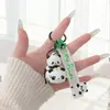 Llavero de Coche de Choque de Panda de Dibujos Animados Colgante 3D de PVC para Mochila de Pareja Llave de Coche Pequeño Regalo Creativo