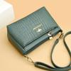 Bolsa de Bolso Multicamadas Bolsa Transversal Feminina 2024 Nova Bolsa Feminina de Couro Genuíno Bolsa para Mãe de Meia-Idade Bolsa de Ombro Fashion para Sogra