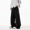 Calça Jogger Casual com Costura Estilo Americano Marca Trendy High Street Dummy Calça de Perna Larga cleanfit Calça Reta Solta Masculina
