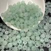 Bingqing 4x 8mm furo passante pequena flor de ameixa abóbora contas soltas atacado pulseira colar DIY feito à mão acessórios de jade joias