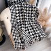 2024 Novo Houndstooth Impresso Contraste Cor Outono e Inverno Dupla Face Cashmere Cachecol Inverno Alto Estilo Quente Xale