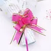 Cinta de Organza con Lazo, Atada a Mano, Color Dorado con Borde Dorado, Patrón de Piedra, Tamaño Mediano, 30 #, Para Empaquetar Regalos Navideños y Flores
