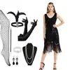 Nuevo Producto 2025 Tallas S-4XL1920 Vestido Retro Gatsby con Lentejuelas y Perlas con Escote en V Delantero y Trasero Vestido de Moda con Borlas