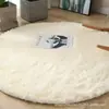 Tapete Redondo de Pelúcia, Tapete de Cabeceira para Quarto, Almofada de Sofá para Sala de Estar, Almofada para Cadeira de Escritório Giratória, Tapete para Pés de Closet
