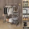 Secador de ropa de pie para secar edredones, tendedero móvil de doble barra, perchero móvil para balcón exterior, venta al por mayor