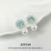 Brincos de Zircônia Francesa Cintilante com Floco de Neve e Pérola, Novo Estilo 2026, Luxo Leve, Delicados e Versáteis para Outono e Inverno, Brincos Elegantes