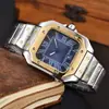 Comércio Exterior Clássico Tendência Quadrado Simples Medieval Retrô Europeu Aço Pulseira Quartzo Calendário Relógio Ponto Atacado
