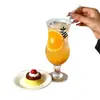 Taza de Vidrio Ins de Estilo Coreano de Moda Taza para Jugos Taza para Bebidas de Alto Valor Taza para Cócteles Taza para Bebidas Frías Soda Agua con Gas