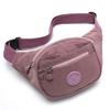 Riñonera al por mayor para mujer, Nueva bolsa cruzada sencilla casual de moda, Bolsa de pecho de color sólido de tela de nailon de gran capacidad con múltiples compartimentos para hombre
