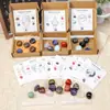 Caja de Set de Piedra Bruta de Cristal Natural Transfronteriza Constelaciones Doce Amatista Bastón de Yeso Piedra de Meditación Piedra de Yoga Mineral Estándar Regalo