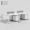 Mesa para quatro pessoas simples moderna E0 ecologicamente correta mesa para funcionários escritório minimalista estação de trabalho para funcionários mesa para funcionários de prédio de escritórios
