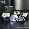 Juego de Mesa Dungeons & Dragons Hecho 7 Piezas traje Flick Poliédrico DND RPG Dados Poliédricos Hielo Obsidian