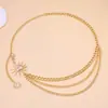 Cadena corporal exagerada de atmósfera de comercio exterior cadena de cintura de vestido exagerado Sol Luna cadena de cintura femenina callejera tendencia metal cadena de cinturón