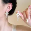 Placa de Incienso para Mosquitos sin Orejas Pinza para Oreja Diseño de Estilo Frío Pendientes Pendientes Largos con Borlas para Mujer Pinza para Oreja Indolora Versátil