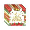 Tema de Flor de Navidad Roja Elementos Navideños Platos de Papel Desechables Vasos de Papel Servilletas Cubertería Tenedores y Cucharas Vajilla Suministros para Fiesta