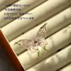 Anillo de Mariposa de Vidrio Hecho a Mano Zibo Celebridad de Internet Artesanía Fotografía Diseño de Nicho Joyería Avanzada de Vidrio Regalo