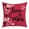 Nuevo Cojín de Sofá de Lino Estampado para el Día de San Valentín de Amazon Transfronterizo Temu Funda de Almohada para el Hogar