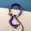 Cuerda de Mano de Xizang Cuerda de Algodón para Frotar la Mano Cuerda de Mano de Colores Pulsera de Estilo Étnico Tejida a Mano Adorno de Xizang Pulsera de Thangka