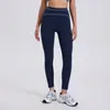 Pantalones de Yoga Sin Costuras de Sensación Nude Cepillados de Cintura Alta Transfronterizos, Pantalones Deportivos Largos Europeos y Americanos de Sensación Nude, Secado Rápido, Moldeadores, Pantalones Ajustados de Melocotón
